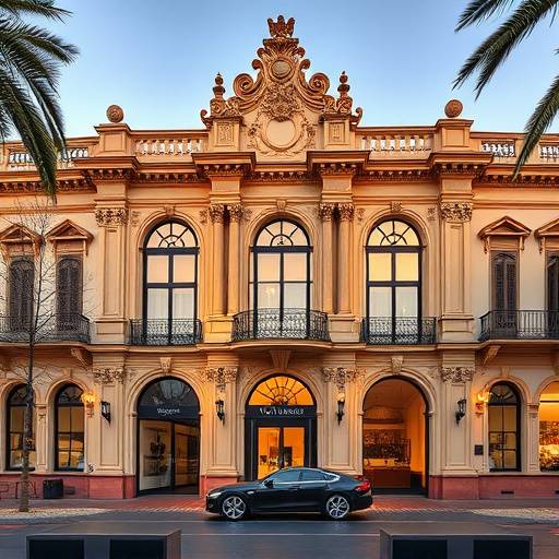 Edificio de la empresa Autos Excepcionales 'El Volante Dorado' en Sevilla